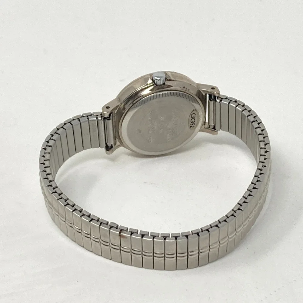 Carriage Timex Watch Women 26mm Silver Tone NO INDIGLO Matte New Batter SMALL 6
